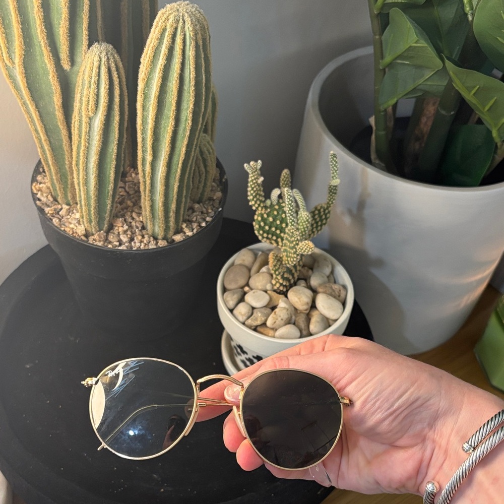 Ray-Ban Gold and Black Sunglasses